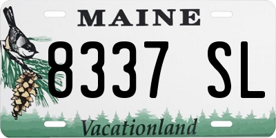 ME license plate 8337SL