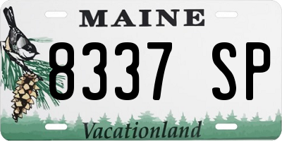 ME license plate 8337SP