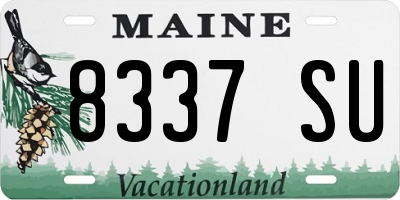 ME license plate 8337SU