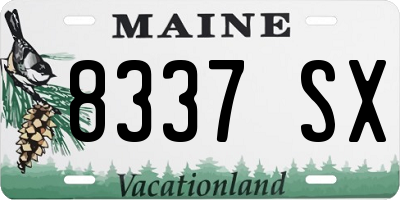 ME license plate 8337SX