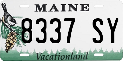 ME license plate 8337SY