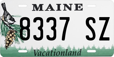 ME license plate 8337SZ