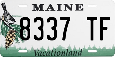ME license plate 8337TF