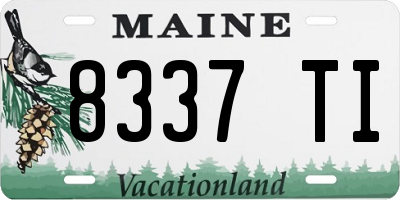 ME license plate 8337TI