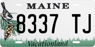 ME license plate 8337TJ