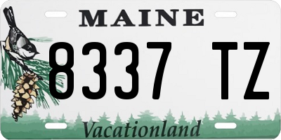 ME license plate 8337TZ
