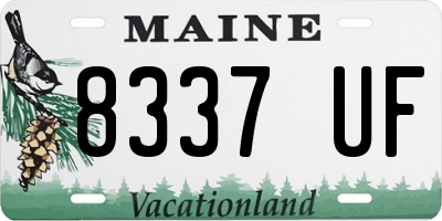 ME license plate 8337UF
