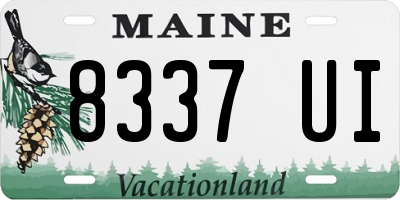 ME license plate 8337UI