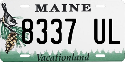 ME license plate 8337UL