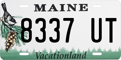 ME license plate 8337UT