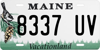 ME license plate 8337UV