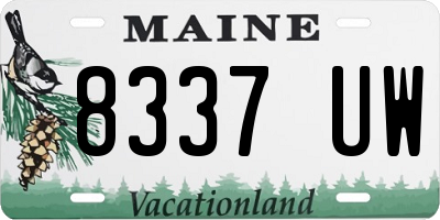 ME license plate 8337UW