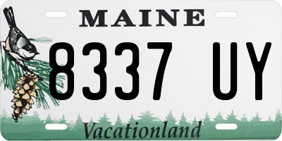 ME license plate 8337UY
