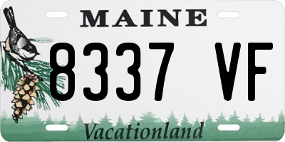 ME license plate 8337VF