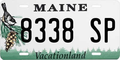 ME license plate 8338SP