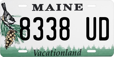 ME license plate 8338UD