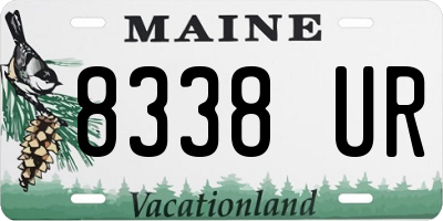 ME license plate 8338UR