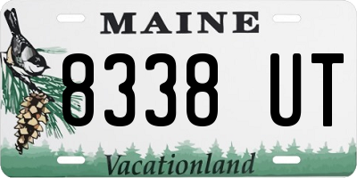 ME license plate 8338UT