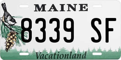ME license plate 8339SF