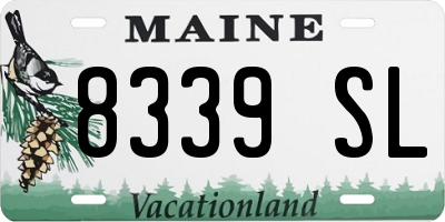 ME license plate 8339SL