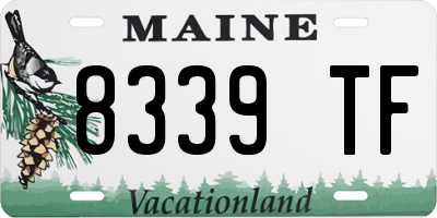 ME license plate 8339TF