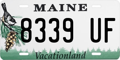 ME license plate 8339UF