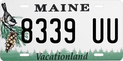 ME license plate 8339UU