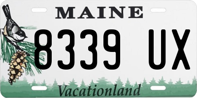 ME license plate 8339UX