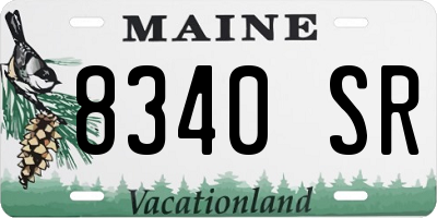 ME license plate 8340SR