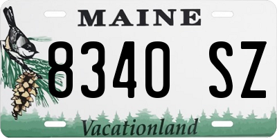 ME license plate 8340SZ