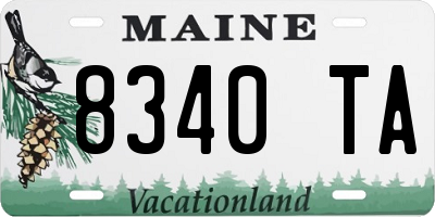 ME license plate 8340TA