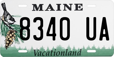 ME license plate 8340UA