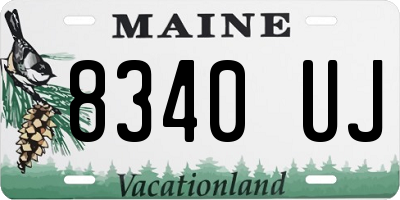 ME license plate 8340UJ