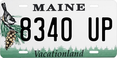 ME license plate 8340UP