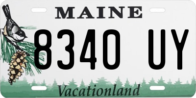 ME license plate 8340UY