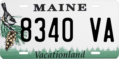 ME license plate 8340VA