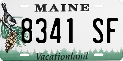 ME license plate 8341SF