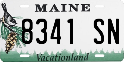 ME license plate 8341SN