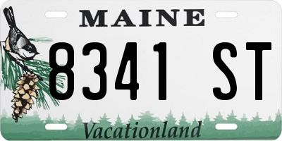 ME license plate 8341ST