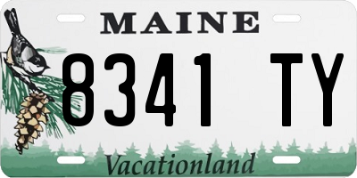 ME license plate 8341TY