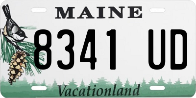 ME license plate 8341UD