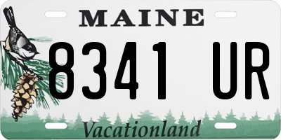 ME license plate 8341UR