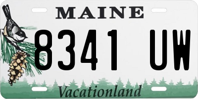 ME license plate 8341UW