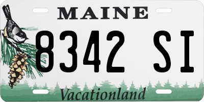 ME license plate 8342SI