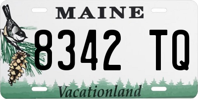 ME license plate 8342TQ