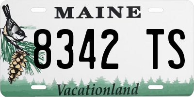 ME license plate 8342TS