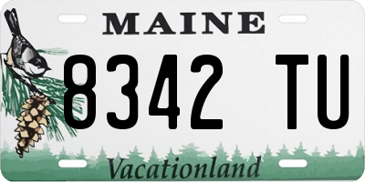 ME license plate 8342TU