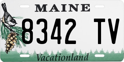 ME license plate 8342TV