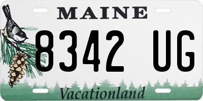 ME license plate 8342UG