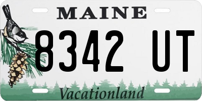 ME license plate 8342UT